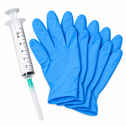 Zubehör-Set zum Nachfüllen und Hantieren mit flüssiger Lebensmittelfarbe