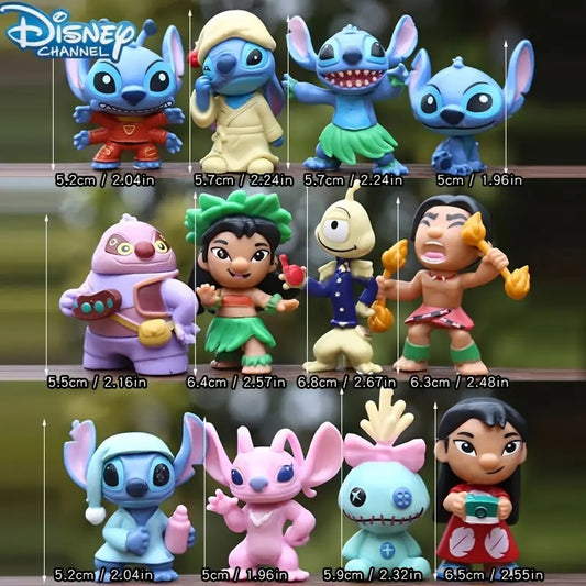 Stitch Figuren Tortendeko 12er Set groß
