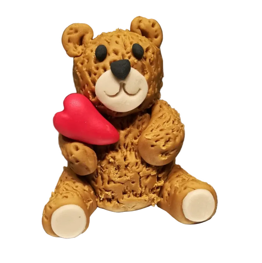 Knuddelbär mit Herz modelliert braun