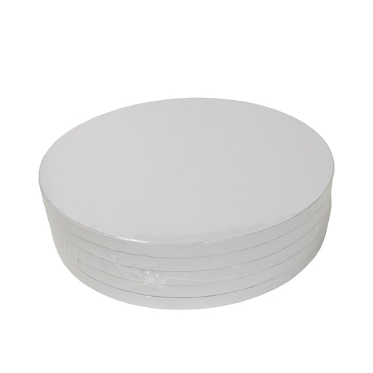 5x Cakeboard 25cm 12mm weiß Glatt
