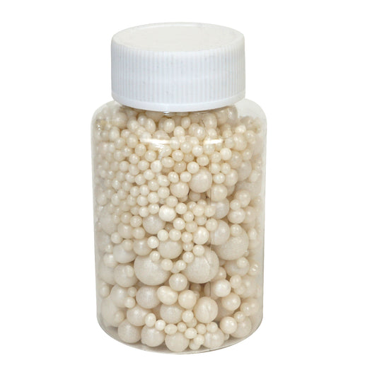 Zuckerperlen perlmutt Mix  3,4,5,7,10mm  100g