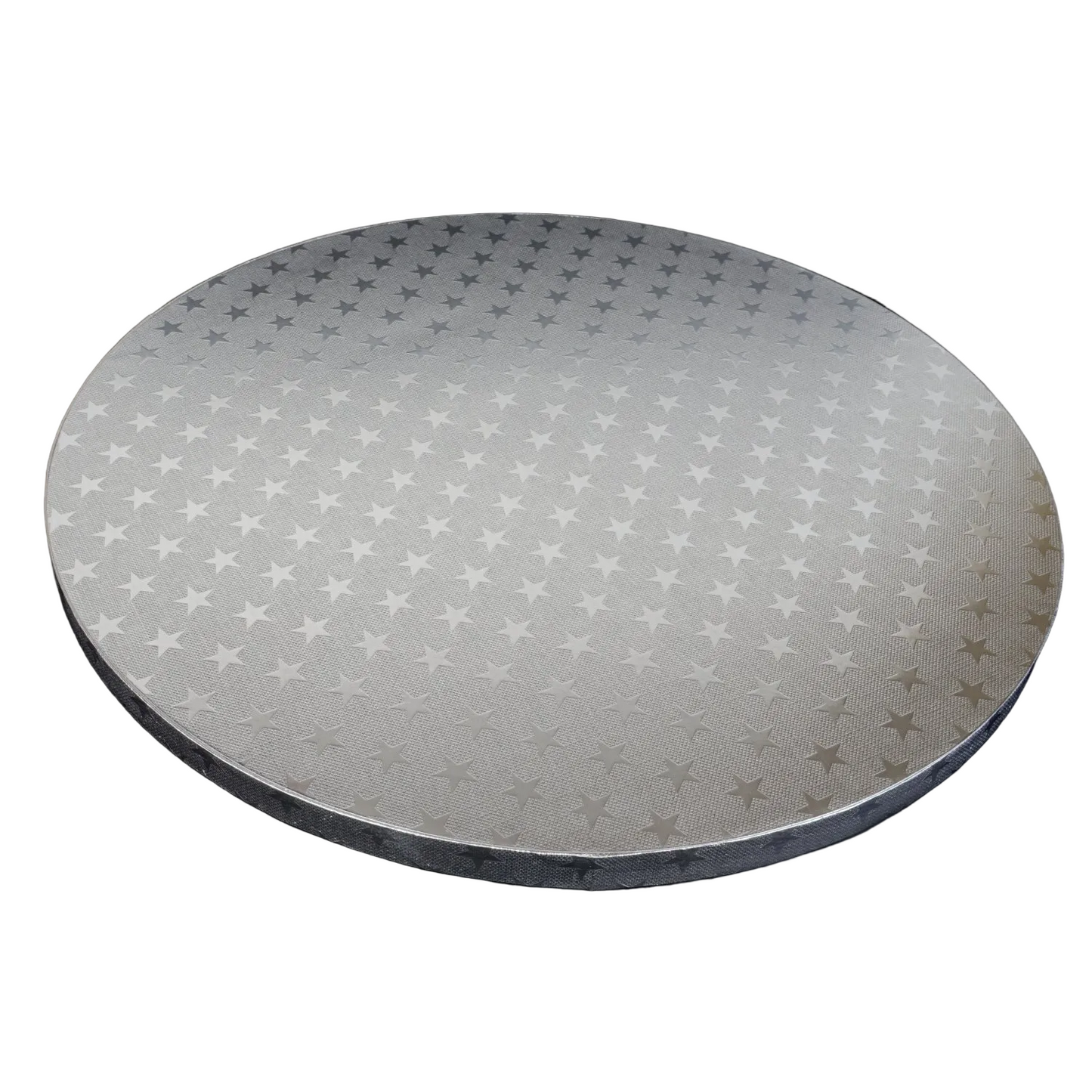 Sternenmuster Cakeboard silber 30cm 12mm B Ware
