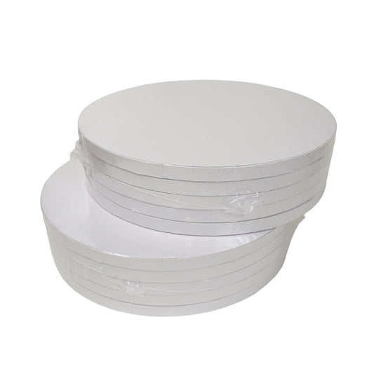 10x Cakeboard 25cm 12mm weiß Glatt