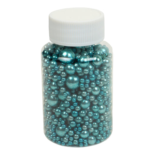 Zuckerperlen, metallic blau, 3,4,5,7,10mm 100g