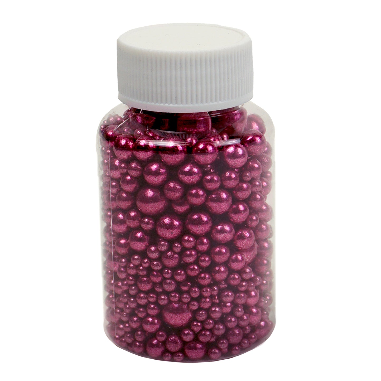 Zuckerperlen metallic fuchsia 3,5,7,10mm 100g