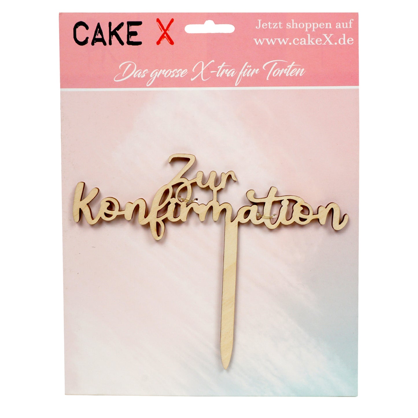 Zur Konfirmation Holz Kuchenstecker
