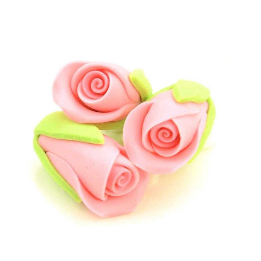 Zucker-Rosen Rosenknospen rosa 3 Stück