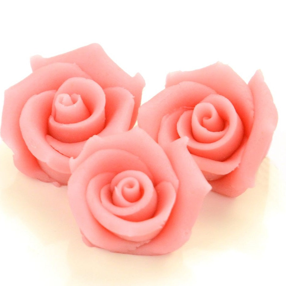 Marzipan Rosa Marzipan-Rosen mittel rosa 4 Stück – cakeX