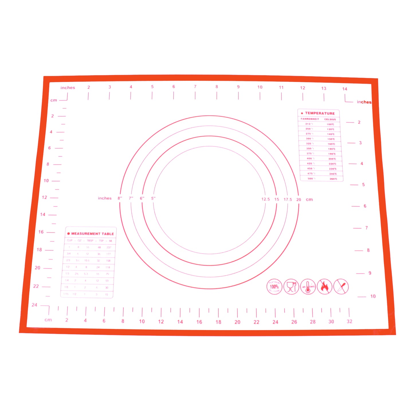 Backmatte rot M 30x40cm