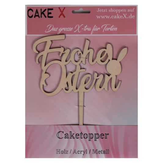 Frohe Ostern Kuchenstecker aus Holz